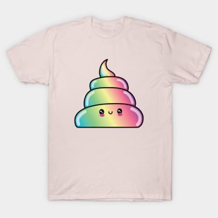 Funny Cute Rainbow Poop Emoji T-Shirt